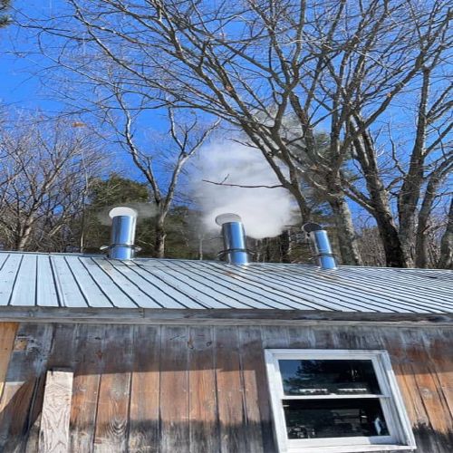 The sugarhouse on a clear day